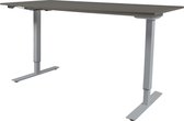 Zit Sta Bureau - Elektrisch 140x80 logan eik -alu frame