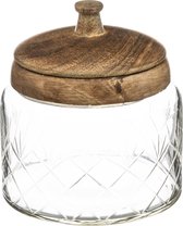 Secret de Gourmet Glazen voorraadpotten met houten deksel - 150153 - Decoratief & Met deksel