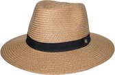 Braided Fedora Zonnehoed Dames UV bescherming UPF50+ House of Ord - Maat: 58cm verstelbaar - Kleur: Caramel