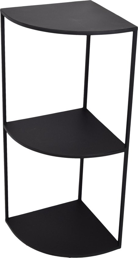 LOFT42 Pillar  Zuil Hoek Rond Zwart - Metaal - 90x38x38