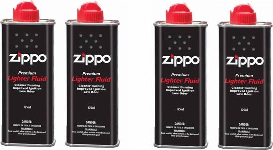 4 x briquet Zippo essence / liquide + silex gratuits