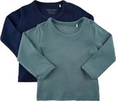 Minymo Longsleeves Jongens Katoen Blauw 2-delig Maat 86