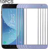 10 PCS Front Screen Outer Glass Lens voor Samsung Galaxy J5 (2017) / J530 (blauw)