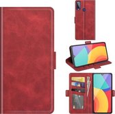 Voor Alcatel 1L 2021 Dubbelzijdige magnetische gesp Horizontale flip lederen tas met houder & kaartsleuven en portemonnee (rood)