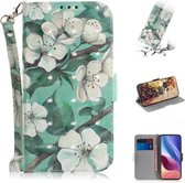 Voor Xiaomi Redmi K40 / K40 Pro / Poco F3 3D Gekleurde Tekening Horizontale Flip Leren Case met Houder & Kaartsleuven & Portemonnee & Lanyard (Aquarel Bloem)