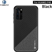 Voor Huawei P40 PINWUYO Rong-serie schokbestendige pc + TPU + chemische vezeldoek beschermhoes (zwart)