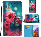 Voor Xiaomi Mi 11 Pro Cross Textuur Schilderen Patroon Horizontale Flip Leren Case met Houder & Kaartsleuven & Portemonnee & Lanyard (Chrysanthemum)