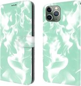 Cloud Fog Pattern Horizontale Flip lederen hoes met houder & kaartsleuf & portemonnee voor iPhone 11 Pro (mintgroen)