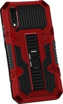 Voor Samsung Galaxy A02 / M02 Vanguard Warrior All-inclusive tweekleurige schokbestendige TPU + pc-beschermhoes met houder (rood)