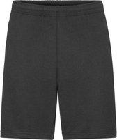 Zwarte shorts / korte joggingbroek voor heren - zwart - katoen - kort joggingbroekje L