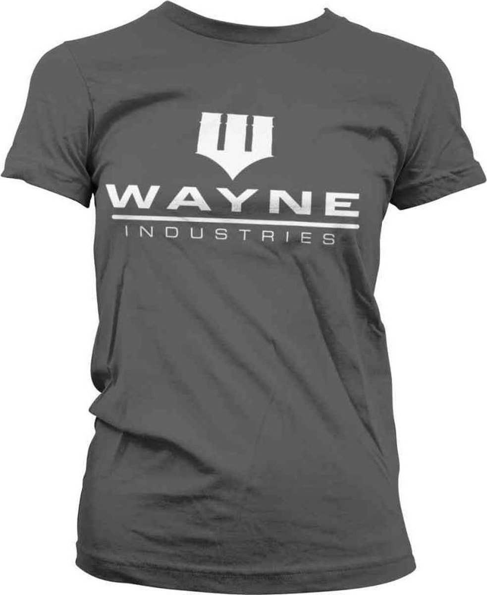 DC Comics Batman Dames Tshirt -M- Wayne Industries Logo Grijs