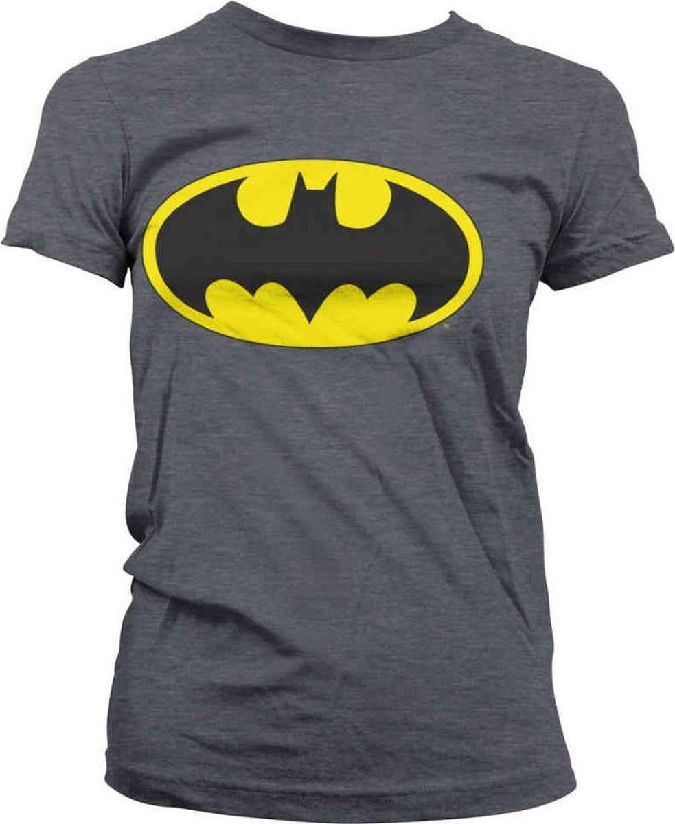 DC Comics Batman Dames Tshirt -XL- Signal Logo Grijs