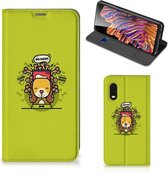 Flipcover Geschikt voor Samsung Xcover Pro Smartphone Hoesje Doggy Biscuit