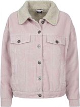 Urban Classics Jacket -XL- Oversize Sherpa Corduroy Roze/Beige