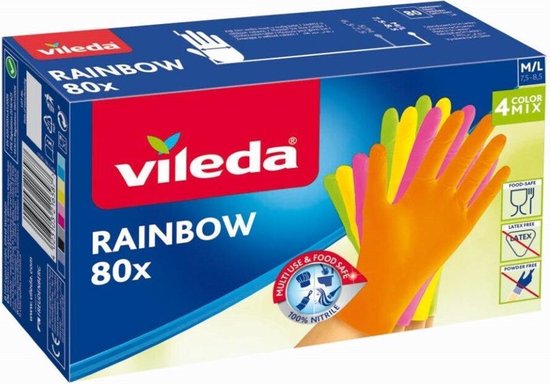 Vileda Rainbow Handschoenen 80 Stuks | bol.com