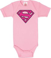 Superman baby romper roze - Logoshirt - 86/92