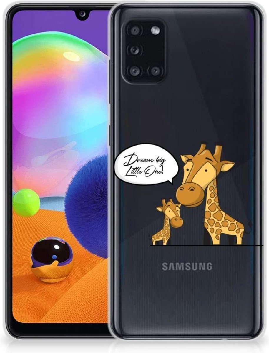 Samsung Galaxy A31 Telefoonhoesje met Naam Giraffe