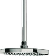 Waterevolution Qisani Flow hoofddouche 25cm met plafonddouchearm Chroom
