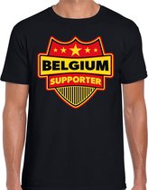 Belgium supporter schild t-shirt zwart voor heren - Belgie landen t-shirt / kleding - EK / WK / Olympische spelen outfit 2XL