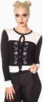 Banned Cardigan -M- LOCK AND KEY Zwart/Wit