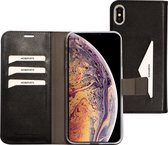 Mobiparts hoesje geschikt voor Apple iPhone XS Max - Wallet/Boekhoesje - Eco Leer - Magneet Sluiting - Opberg vakken - Zwart
