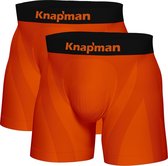 Knapman Ultimate Comfort Boxershorts Twopack | Oranje | Maat XL
