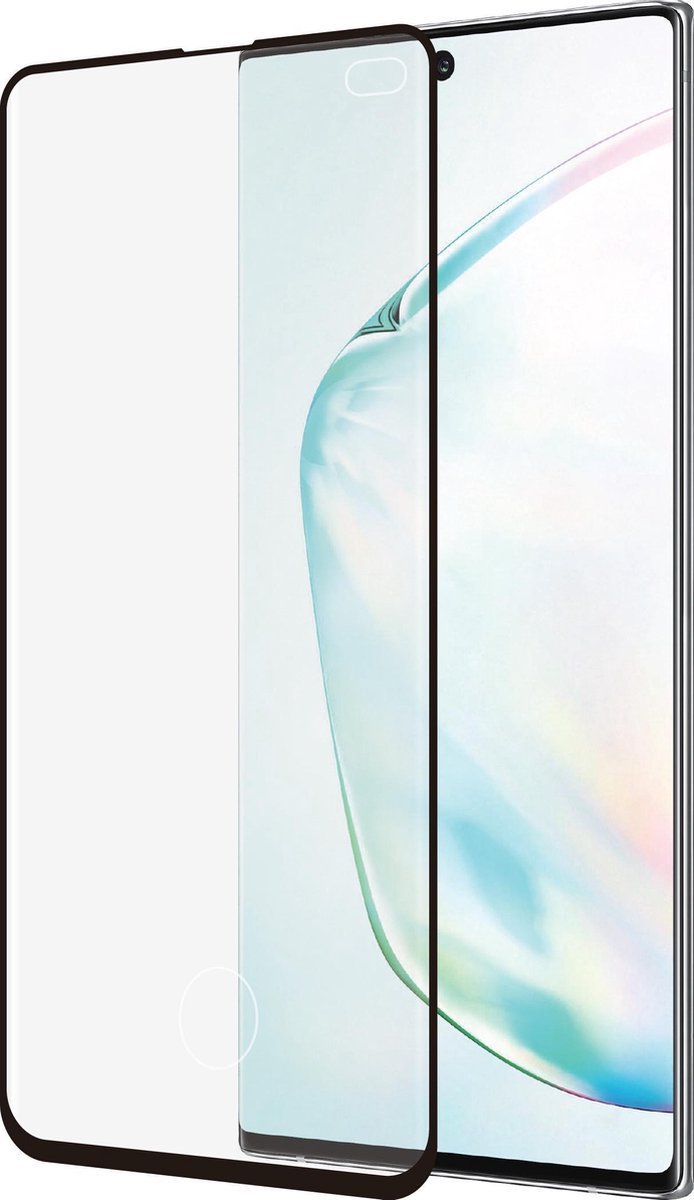 Azuri Curved Tempered Glass RINOX ARMOR - black frame - Samsung Note 10 Plus