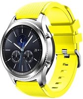 Siliconen Smartwatch bandje - Geschikt voor  Samsung Gear S3 silicone band - geel - Horlogeband / Polsband / Armband
