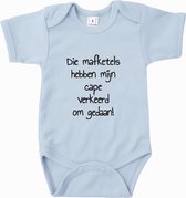 Babyrompertje Die mafketels hebben mijn cape verkeerd om gedaan