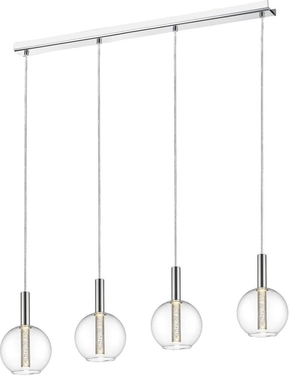 Brilliant hanglamp Elegante LED hanglamp 4-lichts chroom