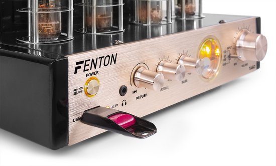 Stereo versterker - Fenton TA60 audio versterker met Bluetooth - 2x 25W RMS - Fenton