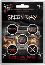 Green Day Badge/button Revolution Radio Set van 5 Multicolours