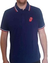 The Rolling Stones - Classic Tongue Polo shirt - M - Blauw