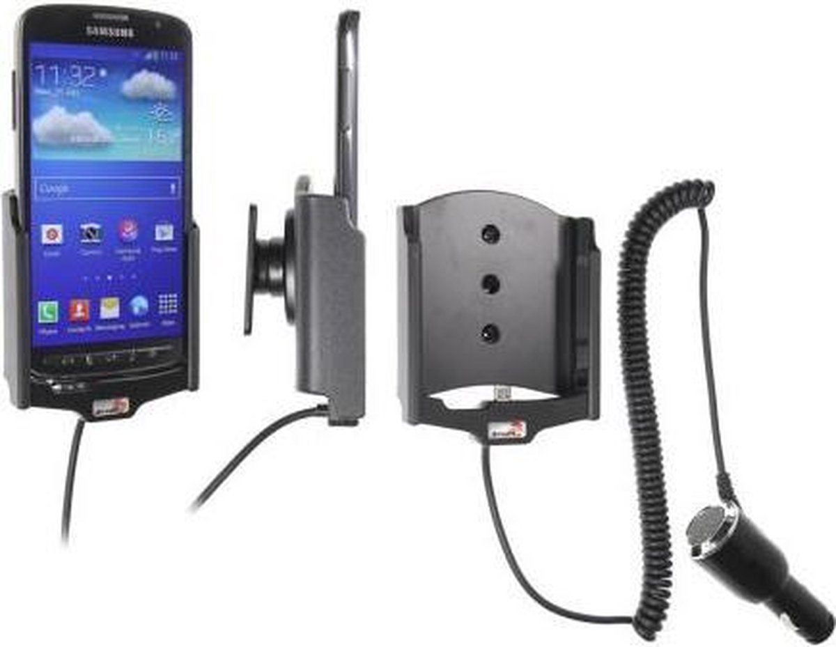 Brodit actieve houder met autolader voor Samsung I9295 Galaxy S4 Active