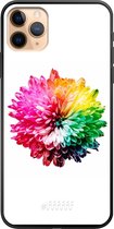 iPhone 11 Pro Max Hoesje TPU Case - Rainbow Pompon #ffffff