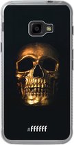 Samsung Galaxy Xcover 4 Hoesje Transparant TPU Case - Gold Skull #ffffff