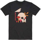 iDKHow Heren Tshirt -2XL- Mushroom Skull Zwart