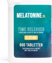 Melatonine.nl - Melatonine 0,25 mg Time Released - 600 tabletten - Melatonine Time Released Supplementen - vegan - voedingssupplement