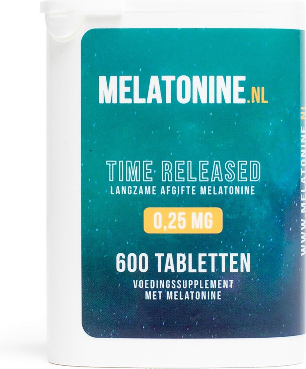 Goedkoopste Melatonine.nl - Melatonine 0,25 mg Time Released - 600 tabletten - Melatonine Time Released Supplementen - vegan - voedingssupplement