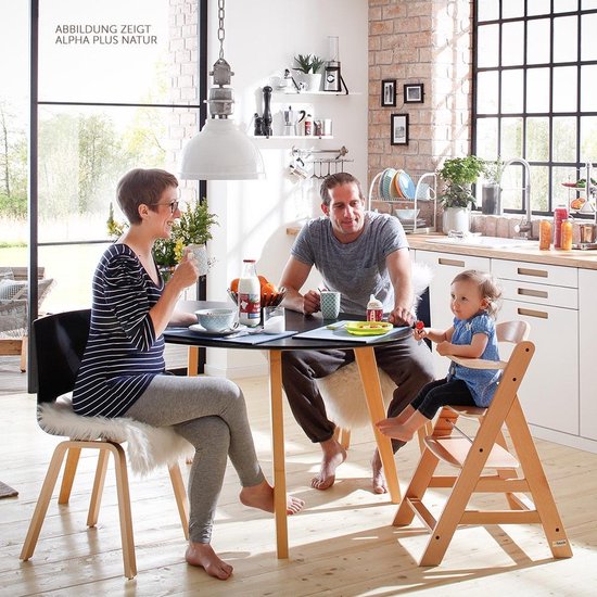 Hauck Kinderstoelbak voor Alpha Plus Wood Evolutionary kinderstoelen, houten kinderstoelbak, GRS-gerecycled materiaal, zonder gereedschap : Hauck