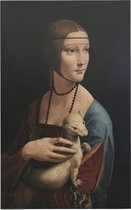 De dame met de hermelijn, Leonardo da Vinci - Foto op Forex - 80 x 120 cm