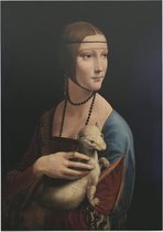 De dame met de hermelijn, Leonardo da Vinci - Foto op Forex - 120 x 160 cm