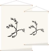 Ulmus Minor zwart-wit (Cornish Elm) - Foto op Textielposter - 90 x 135 cm