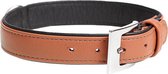 Duvo+ Popular leder halsband Cognac 38-46cm/24mm