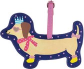 Étiquette de Floss & Rock chien - 15 x 10 cm - Avec porte-nom