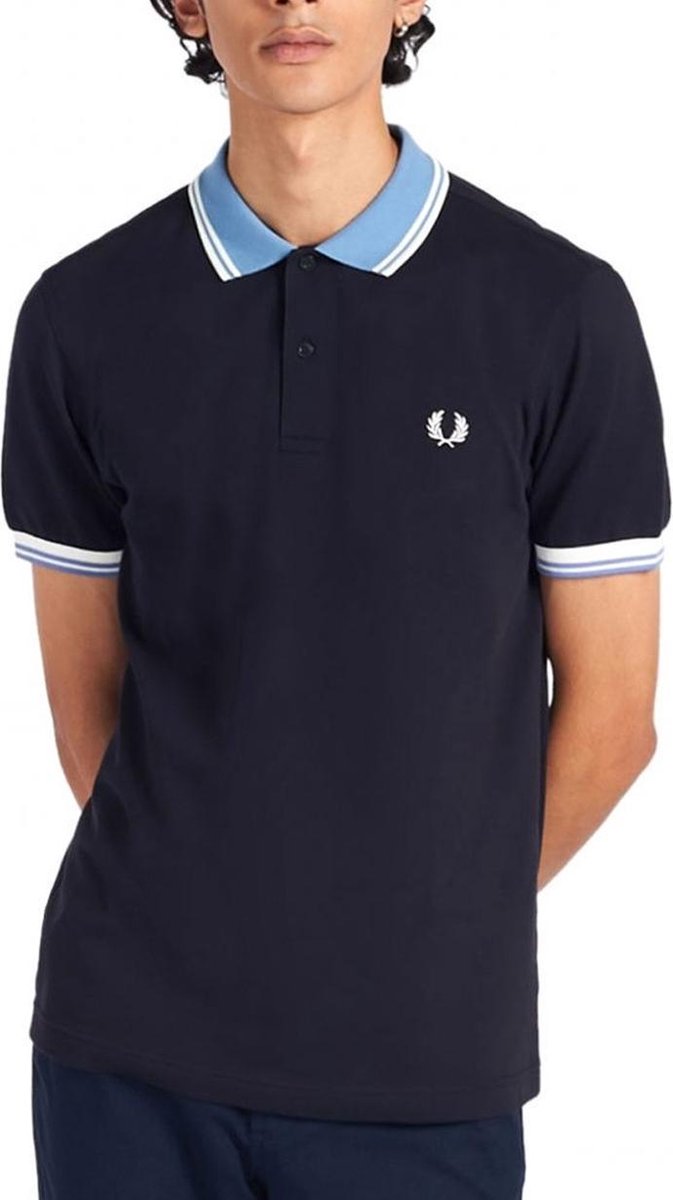 Fred Perry - Contrast Rib Polo Shirt - Polo Shirt Fred Perry - S - Blauw