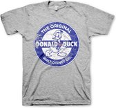 Disney Donald Duck Heren Tshirt -S- Vintage Grijs
