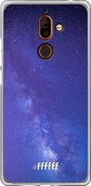 Nokia 7 Plus Hoesje Transparant TPU Case - Star Cluster #ffffff