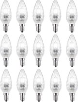 15 stuks Philips Halogeen kaarslamp gedraaid E14 18W helder