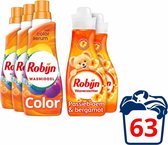 Robijn Color Wasmiddel en Wasverzachter - 63 wasbeurten - Voordeelverpakking